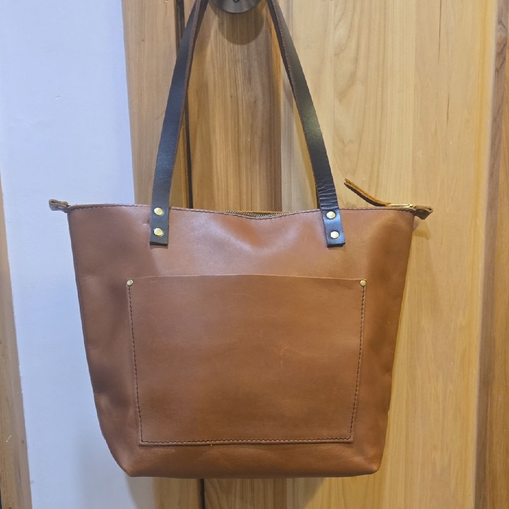 Portland Leather Tan Tote Bag